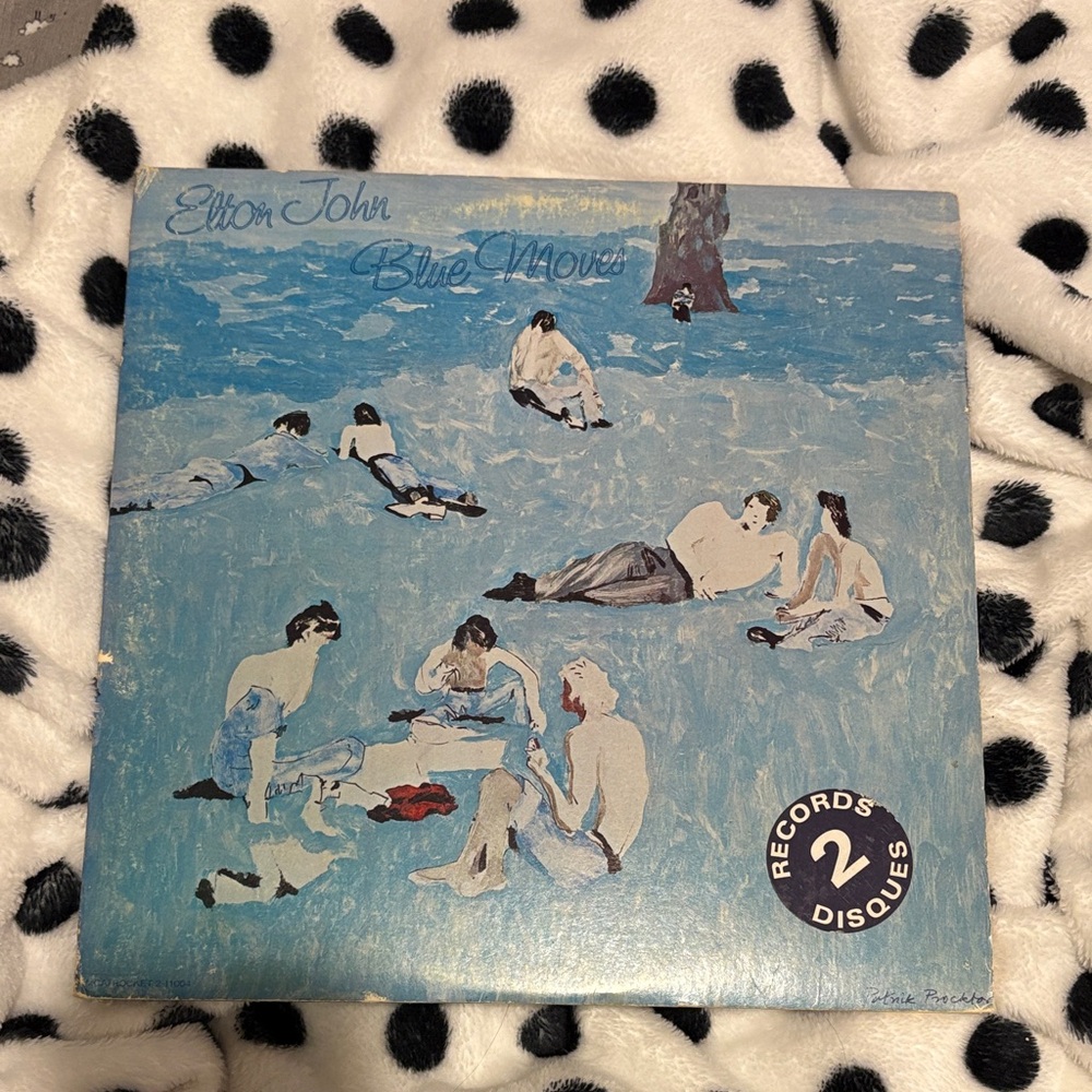 Elton John Blue Moves Vinyl Record - Blue Cover